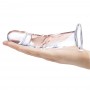 Glas - Curved Realistic Glass Dildo With Veins