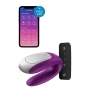 Pāru vibrators ar aplikāciju un pulti violets - SATISFYER DOUBLE FUN