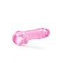 NATURALLY YOURS 8" CRYSTALLINE DILDO ROSE