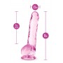 NATURALLY YOURS 8" CRYSTALLINE DILDO ROSE