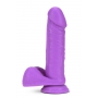 NEO ELITE 8INCH COCK WITH BALLS NEON PURPLE