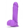 NEO ELITE 8INCH COCK WITH BALLS NEON PURPLE