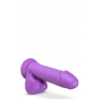 NEO ELITE 8INCH COCK WITH BALLS NEON PURPLE