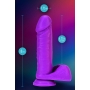 NEO ELITE 8INCH COCK WITH BALLS NEON PURPLE
