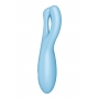 Uzliekams vibrators ar 3 motoriem zils - SATISFYER THREESOME 4