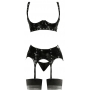 Vinyl Shelf Bra Set M