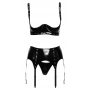 Vinyl Shelf Bra Set M