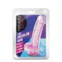 NATURALLY YOURS 6" CRYSTALLINE DILDO ROSE