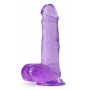 Dildo munanditega 18,4cm lilla - B Yours Plus Rock N' Roll