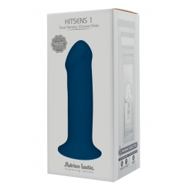 Topelt tihedusega silikoonist dildo 18cm sinine - Hitsens 1