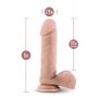Pulsējošs dildo ar talvadības pulti 20cm miesas krāsa - dr. SKIN SILICONE dr. BECKHAM