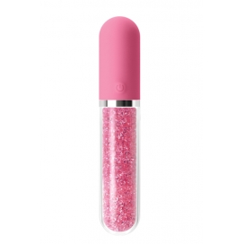 Borosilikāta stikla mini vibrators rozā - STARDUST CHARM