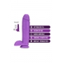 NEO 11 INCH DUAL DENSITY DILDO NEON PURPLE