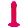 Topelt-tihedusega silikoonist dildo 16,8cm roosa - Hitsens 1