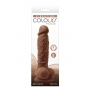 Dildo ar sēkliniekiem 16,7cm brūns - COLOURS PLEASURES