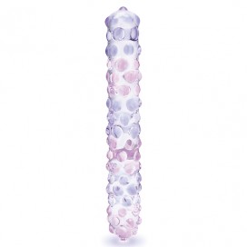 Glas - Purple Rose Nubby Dildo