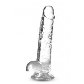 Imemiskupaga dildo 18cm läbipaistev - NATURALLY YOURS