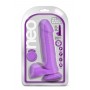 Dubultā blīvuma dildo ar sēkliniekiem 20,3cm violets - NEO