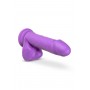 Dubultā blīvuma dildo ar sēkliniekiem 20,3cm violets - NEO