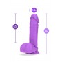 Dubultā blīvuma dildo ar sēkliniekiem 20,3cm violets - NEO