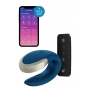 Pāru vibrators ar aplikāciju un pulti zils - SATISFYER DOUBLE LOVE