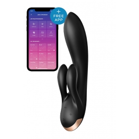 Вибратор-кролик - SATISFYER DOUBLE FLEX чёрный