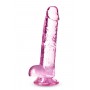 Dildo ar piesūcekni 18cm rozā - NATURALLY YOURS