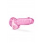 NATURALLY YOURS 7" CRYSTALLINE DILDO ROSE