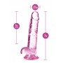 NATURALLY YOURS 7" CRYSTALLINE DILDO ROSE