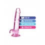 NATURALLY YOURS 7" CRYSTALLINE DILDO ROSE