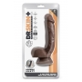 Dildo ar saspiežamiem sēkliniekiem 21,6cm brūns - dr. SKIN PLUS