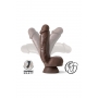 Dildo ar saspiežamiem sēkliniekiem 21,6cm brūns - dr. SKIN PLUS