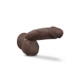 Dildo ar saspiežamiem sēkliniekiem 21,6cm brūns - dr. SKIN PLUS