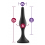 ANAL ADVENTURES PLATINUM SILICONE BEGINNER PLUG LARGE BLACK