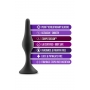 ANAL ADVENTURES PLATINUM SILICONE BEGINNER PLUG LARGE BLACK