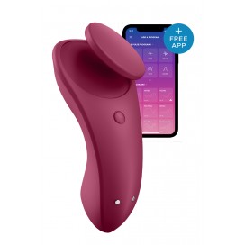 Biksīšu vibrators ar aplikāciju violets - SATISFYER SEXY SECRET