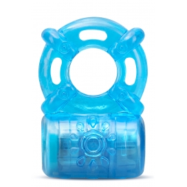 STAY HARD 5 FUNCTION COCK RING BLUE