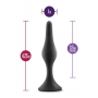 ANAL ADVENTURES PLATINUM SILICONE BEGINNER PLUG MEDIUM BLACK