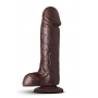 Dildo ar sēkliniekiem 20,3cm brūns - LOVERBOY - THE MOVIE STAR