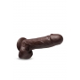 Dildo ar sēkliniekiem 20,3cm brūns - LOVERBOY - THE MOVIE STAR