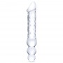 Glas - Double Ended Glass Dildo with Anal Beads