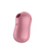 Kompakts gaisa klitora stimulators ar vibrāciju SATISFYER COTTON CANDY maigi sarkans