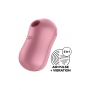 Kompakts gaisa klitora stimulators ar vibrāciju SATISFYER COTTON CANDY maigi sarkans