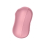 Kompakts gaisa klitora stimulators ar vibrāciju SATISFYER COTTON CANDY maigi sarkans