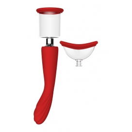 Maksts un krūšu vakuuma piesūceknis/vibrators sarkans - Georgia