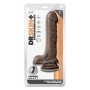 Salokams dildo ar sēkliniekiem 23cm brūns - dr. SKIN PLUS