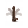 Salokams dildo ar sēkliniekiem 23cm brūns - dr. SKIN PLUS
