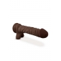 Salokams dildo ar sēkliniekiem 23cm brūns - dr. SKIN PLUS