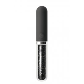 Borosilikāta stikla vibrators melns - STARDUST POSH