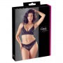 Kividega aluspesu komplekt must - cottelli lingerie